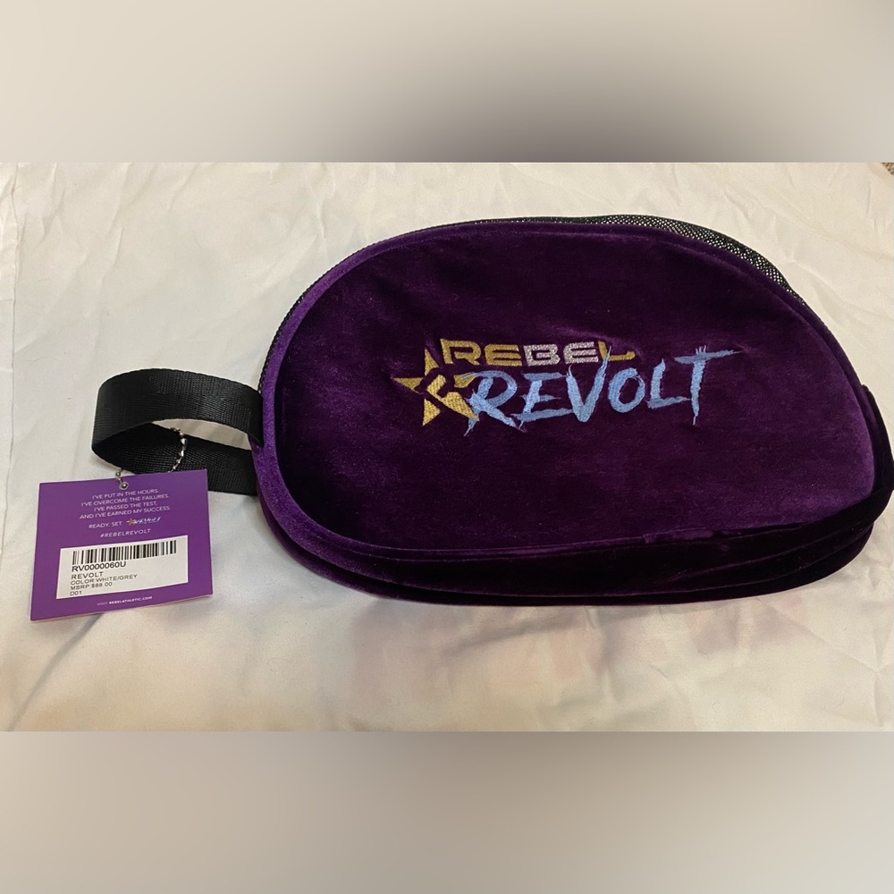Rebel Revolt Purple Velour Cheer Shoes Bag. NEW